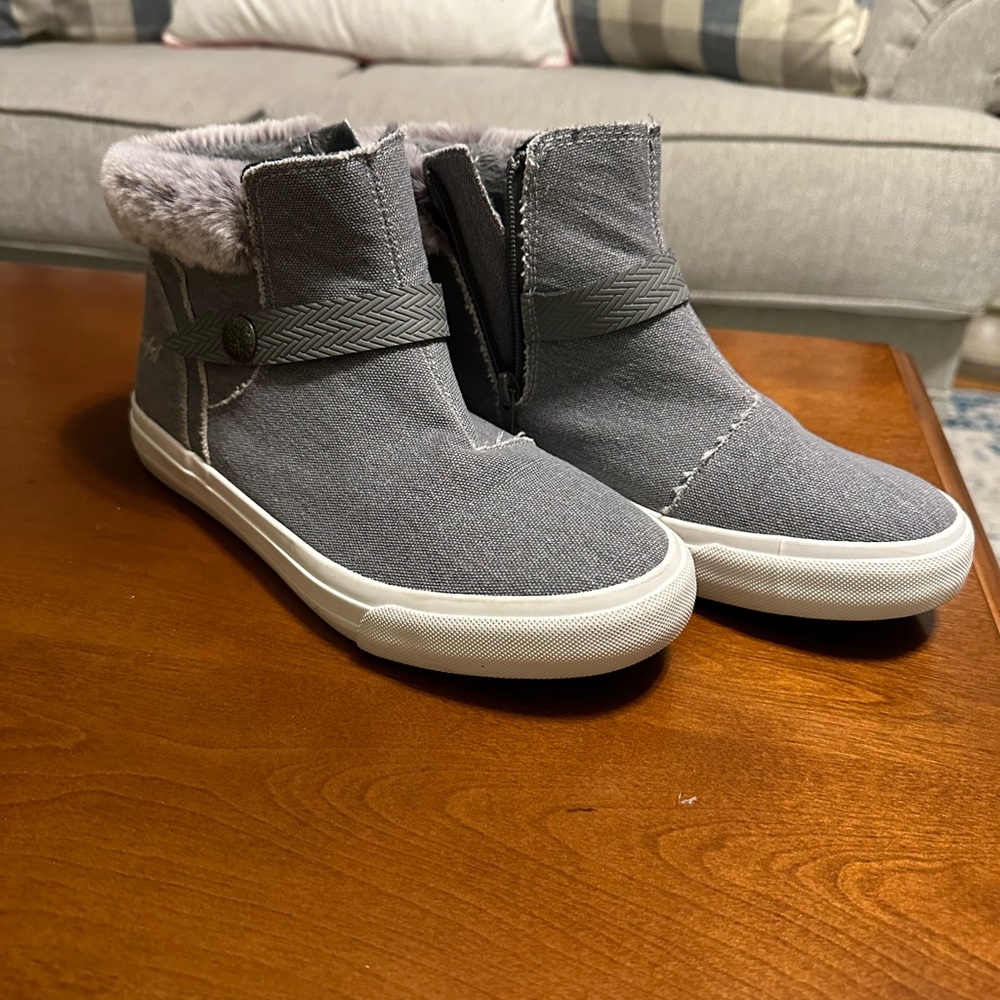 Women’s Blowfish Mid Sneakers with Faux Fir Trim
